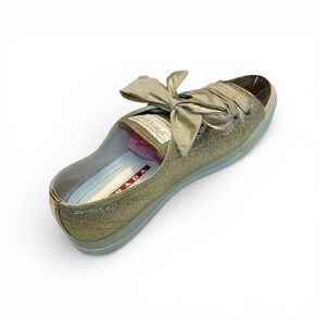 PRADA Sneakers 38.5 Gold Pyrite + DUST BAG​